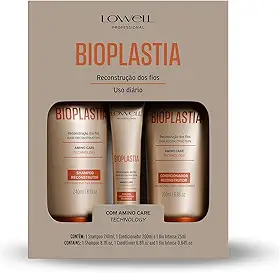 Lowell – Kit Reconstrutor Bioplastia (Shampoo + Condicionador + Máscara) – Reconstrução Capilar – Fortalecimento dos Fios – Redução da Quebra – Tratamento Profissional