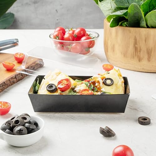 Miniatura 8 de Contenedor de papel pequeño para sushi  Caja rectangular de sushi  Marrón Kraft  4 34 "x 2 12" x 1 12"  Caja de 100 ct  Matsuri Vision