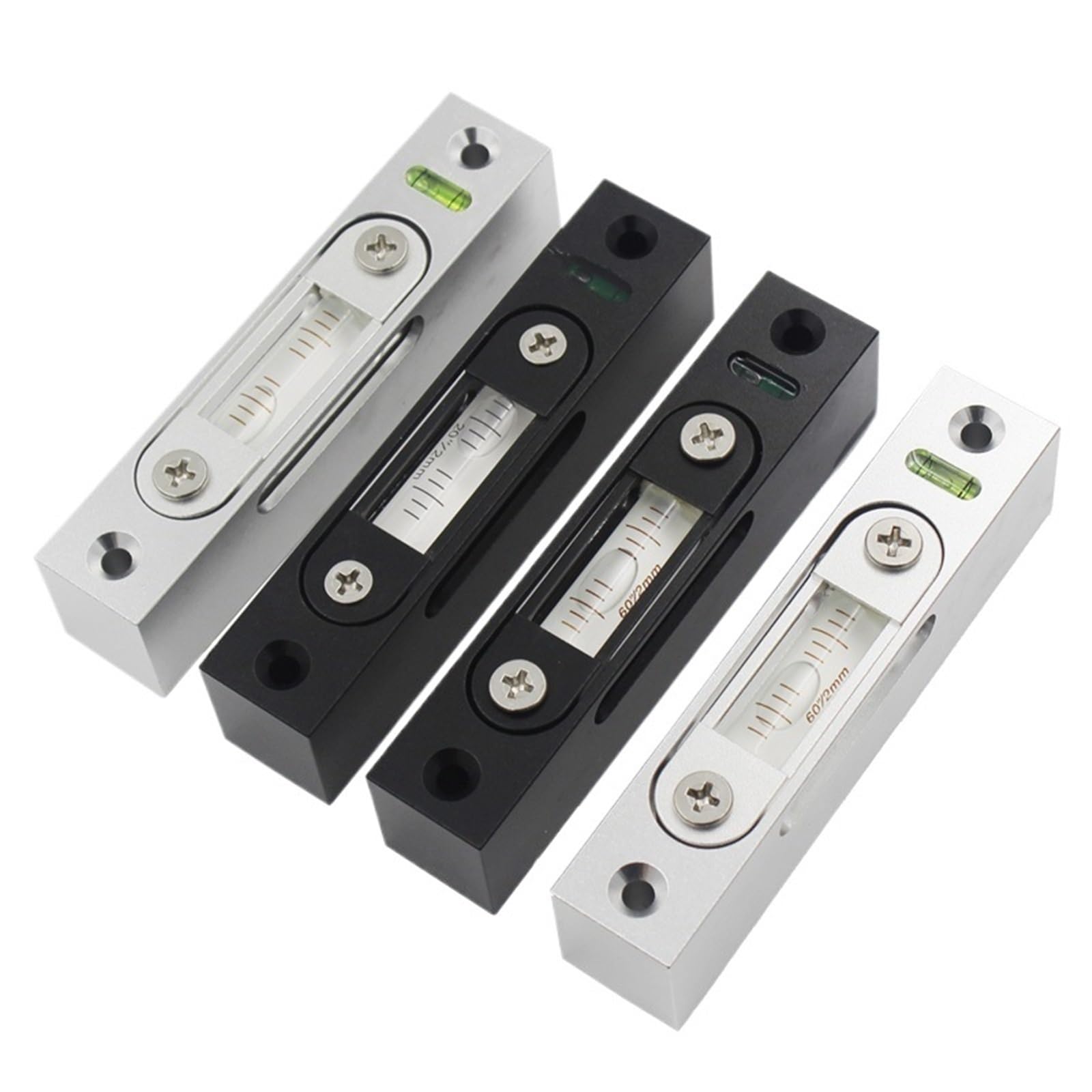 Nivel de burbuja ajustable de precisión múltiple, máquina de observación de tres ventanas, herramienta de depuración y nivelación portátil, 1 unidad(White-0.15mm-per-m)