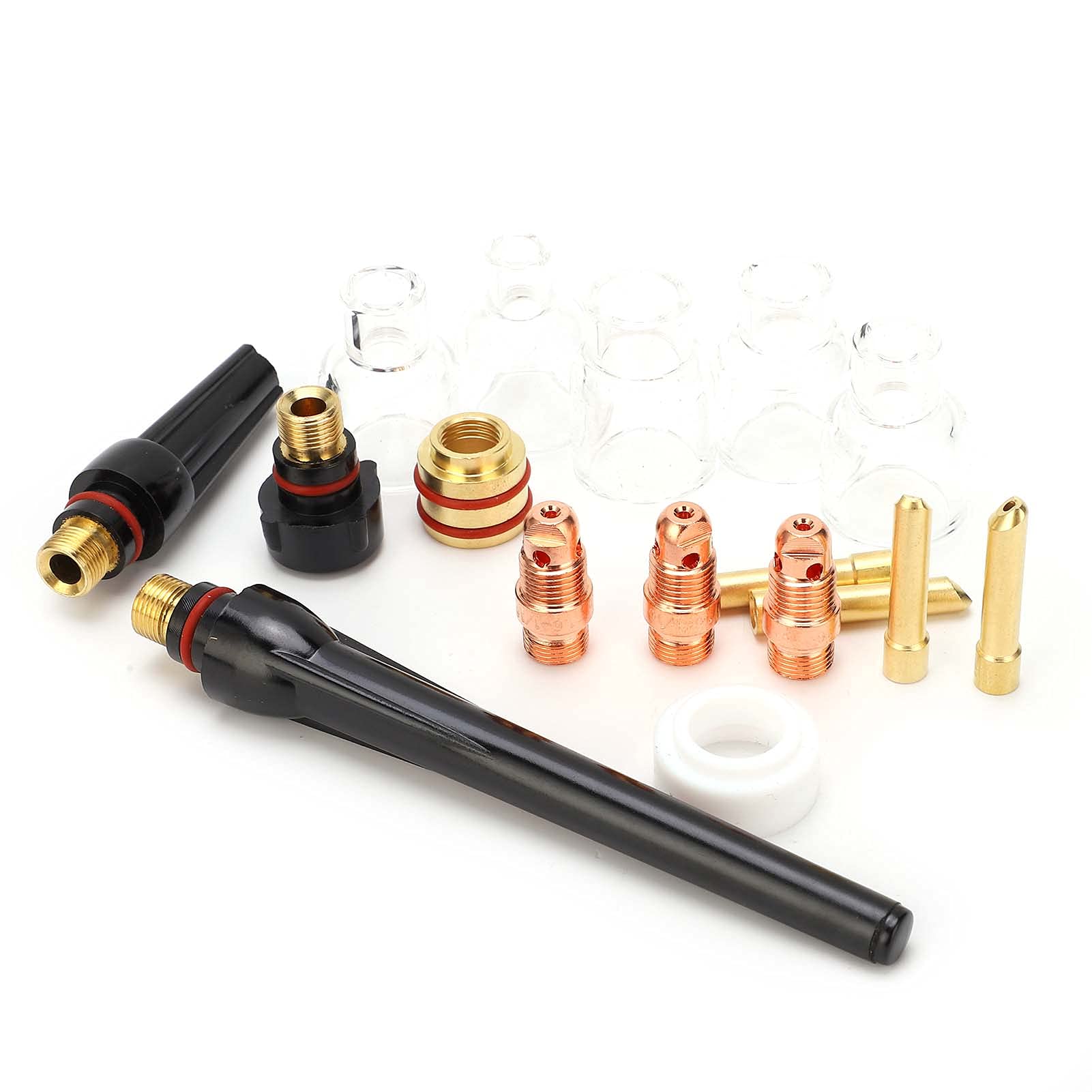 Welding Torch Accessories Kit Glass Cup Nozzle Consumables for WP-17/18/26 Argon Gun
