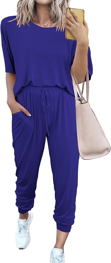PRETTYGARDEN Women's Two Piece Sets 2025 Summer Spring Jogger Pants Travel Vacation Lounge Outfits Airplane Matching Clothes