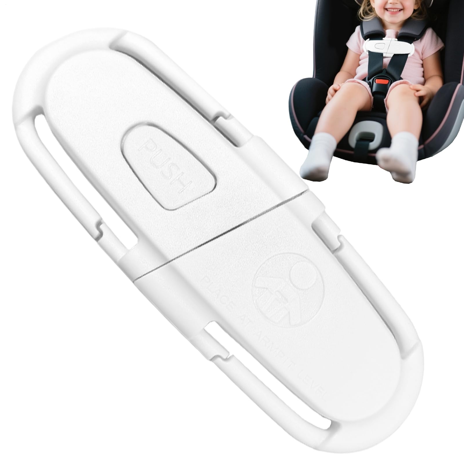 Anti Escape Car Seat Clip - Adjustable Universal Harness, Seat Belt Buckle, Child Protection Accessory, Kids Strollers High Chairs Schoolbags, Secure Travel and Everyday Use — view 9
