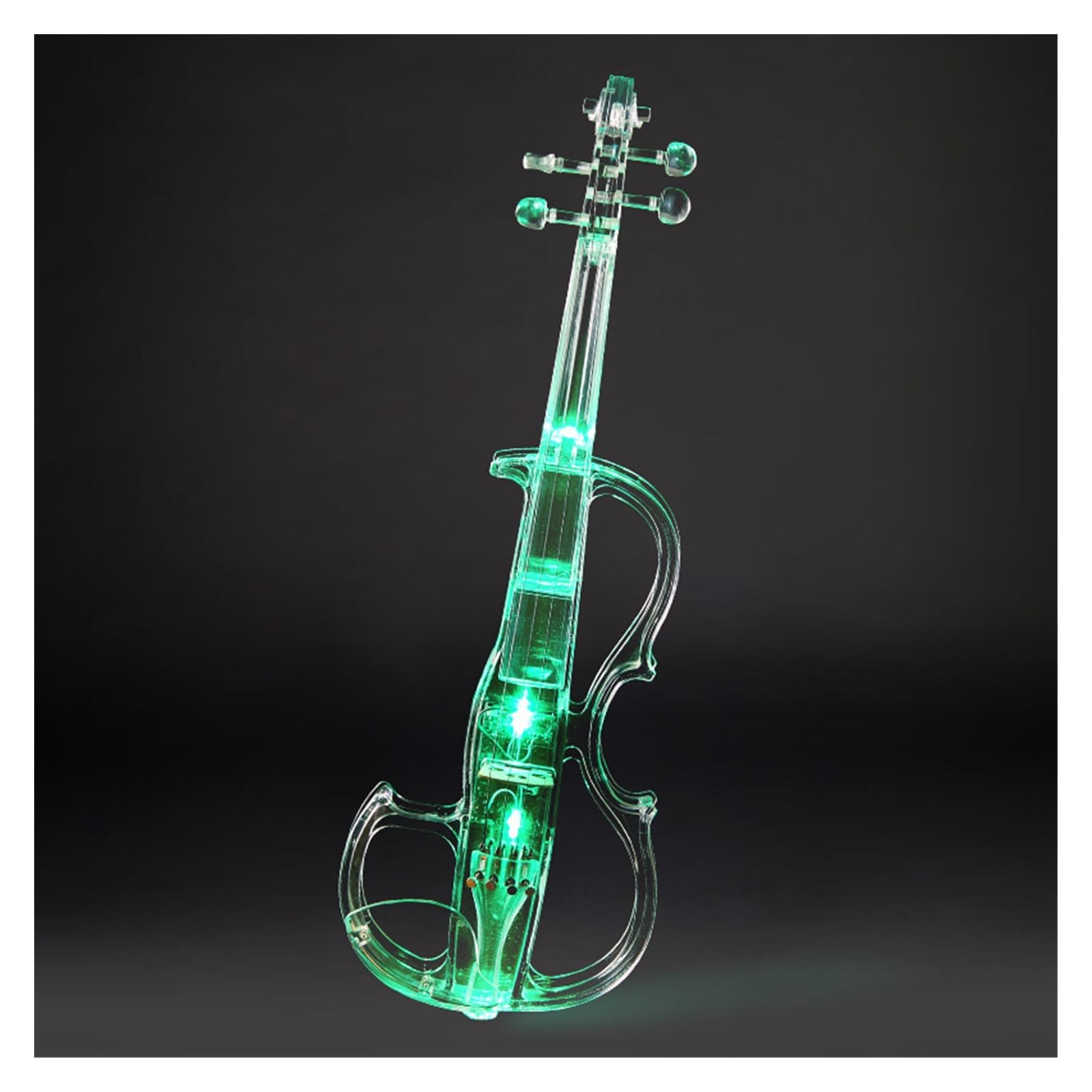 violino Piccolo Violino Elettronico Trasparente Per Principianti Che Vogliono Esercitarsi E Per Adulti Che Vogliono Suonare Professionalmente Misura 4/4(Green)