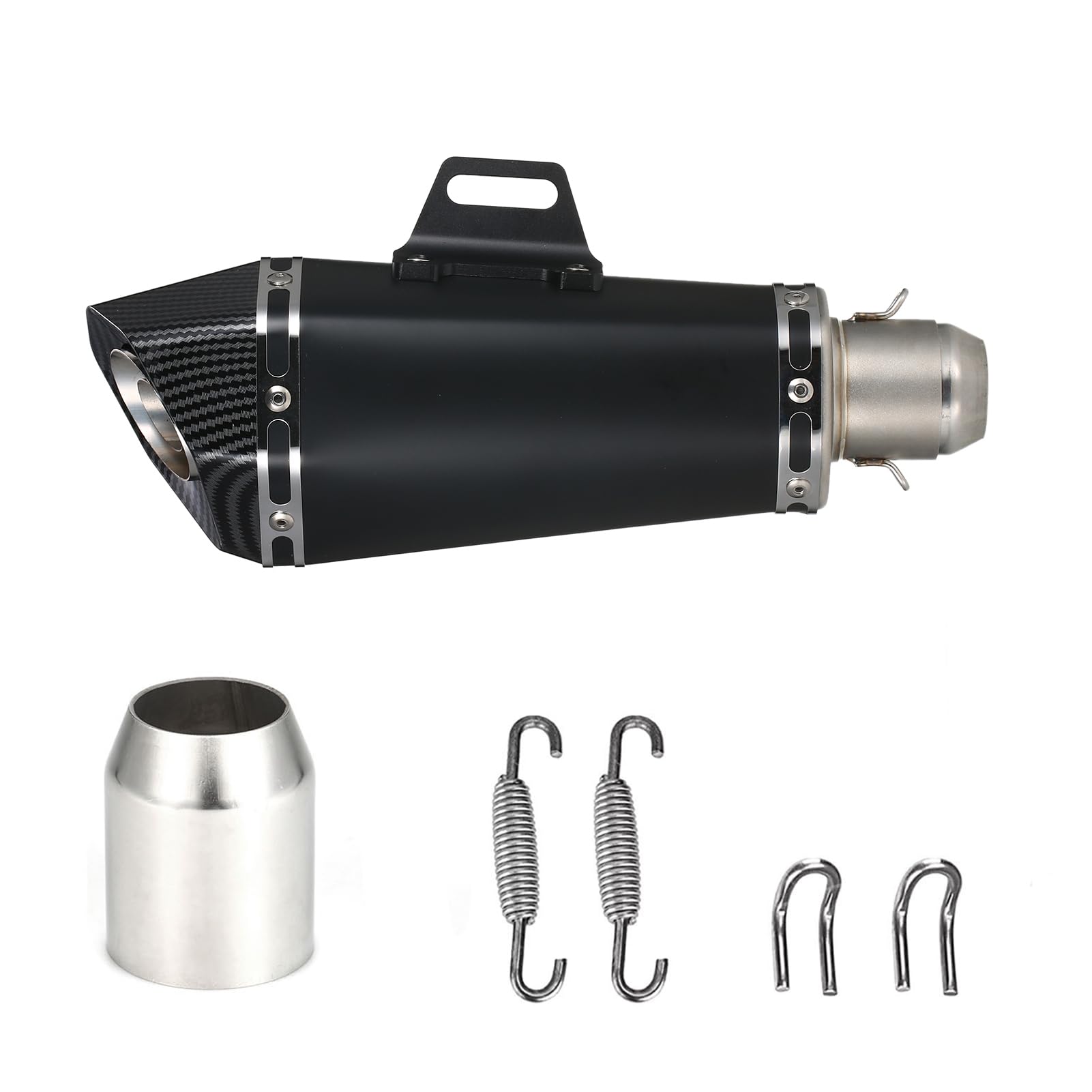 Silenciador de escape universal de 1,5 a 2 pulgadas para motocicleta, silenciador de escape de moda, resistente a altas temperaturas, repuesto para Moto ATV ZX6R 10R Z900 Z800 R3 R25 R6