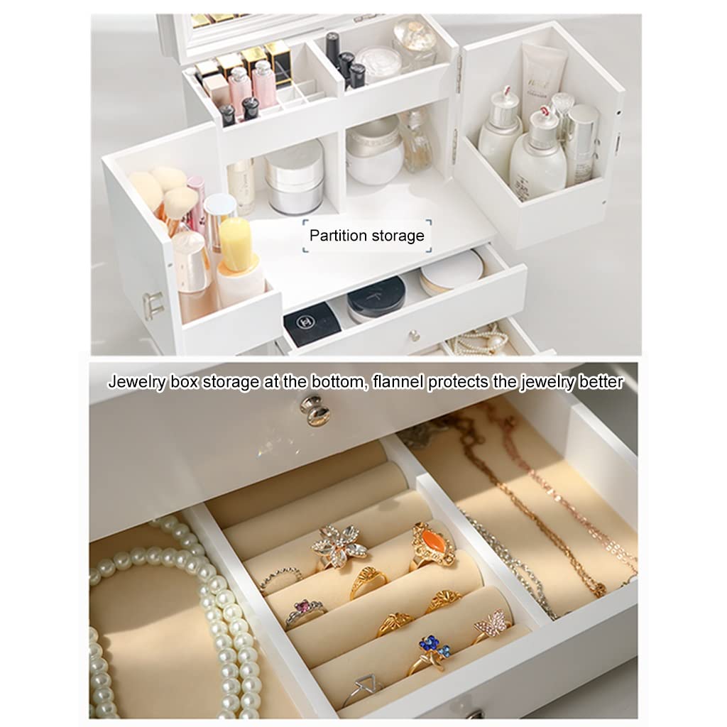 KLZUOPT Organizer per Cosmetici in Legno, per profumi, Rossetti e Prodotti per la Cura della Pelle.