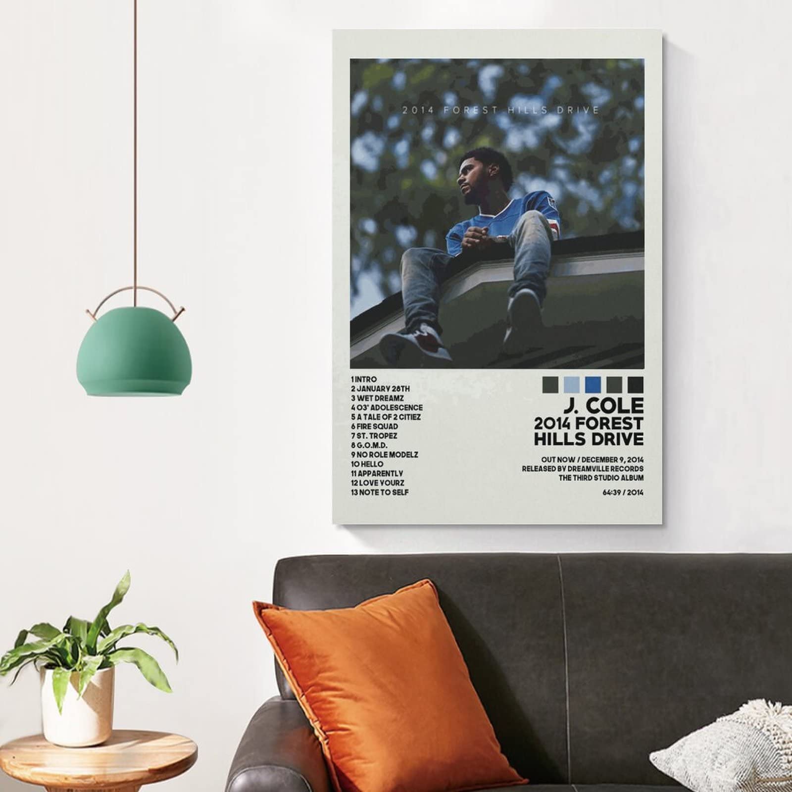 Amazon.com: WEIPBART J. Cole 2014 Forest Hills Drive Album Cover