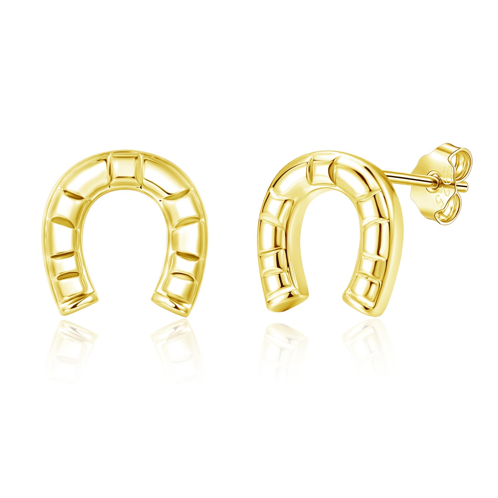 Loutade Ohrstecker Silber 925, Hypoallergene 925 Sterling Silber Damen Ohrstecker mit AAAAA Cubic Zirkonia, 8mm Klein Knorpel Ohrringe Silber Tragus Helix Piercings Gold Ohrringe Stecker für Mädchen