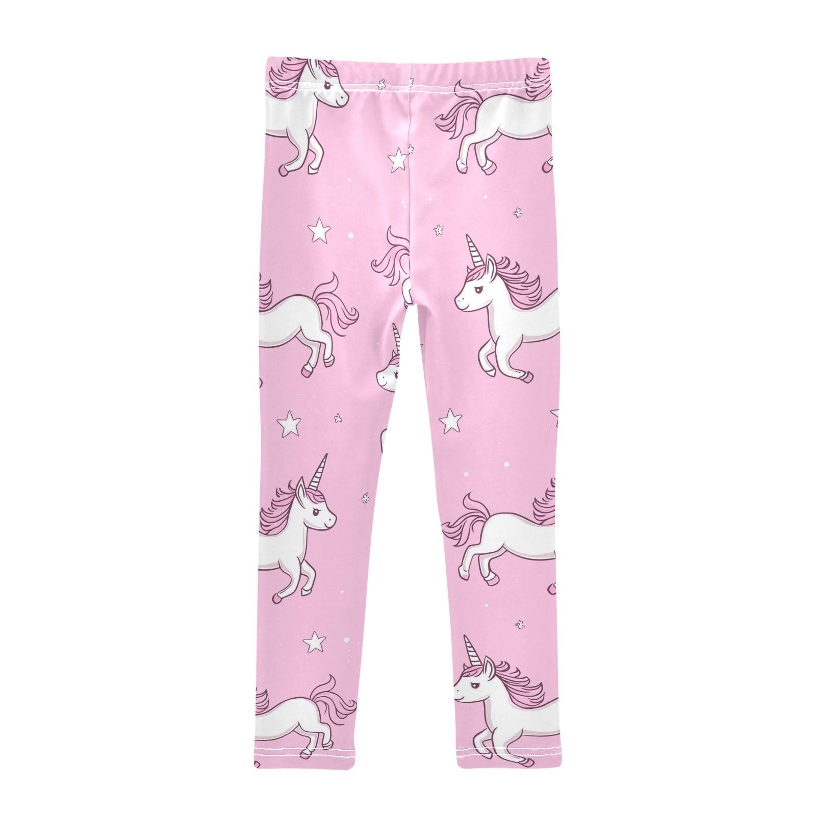 Cute Unicorn Girls' Leggings Toddler Doodles Pink Kids Yoga Pants Dance Active Tights 5T