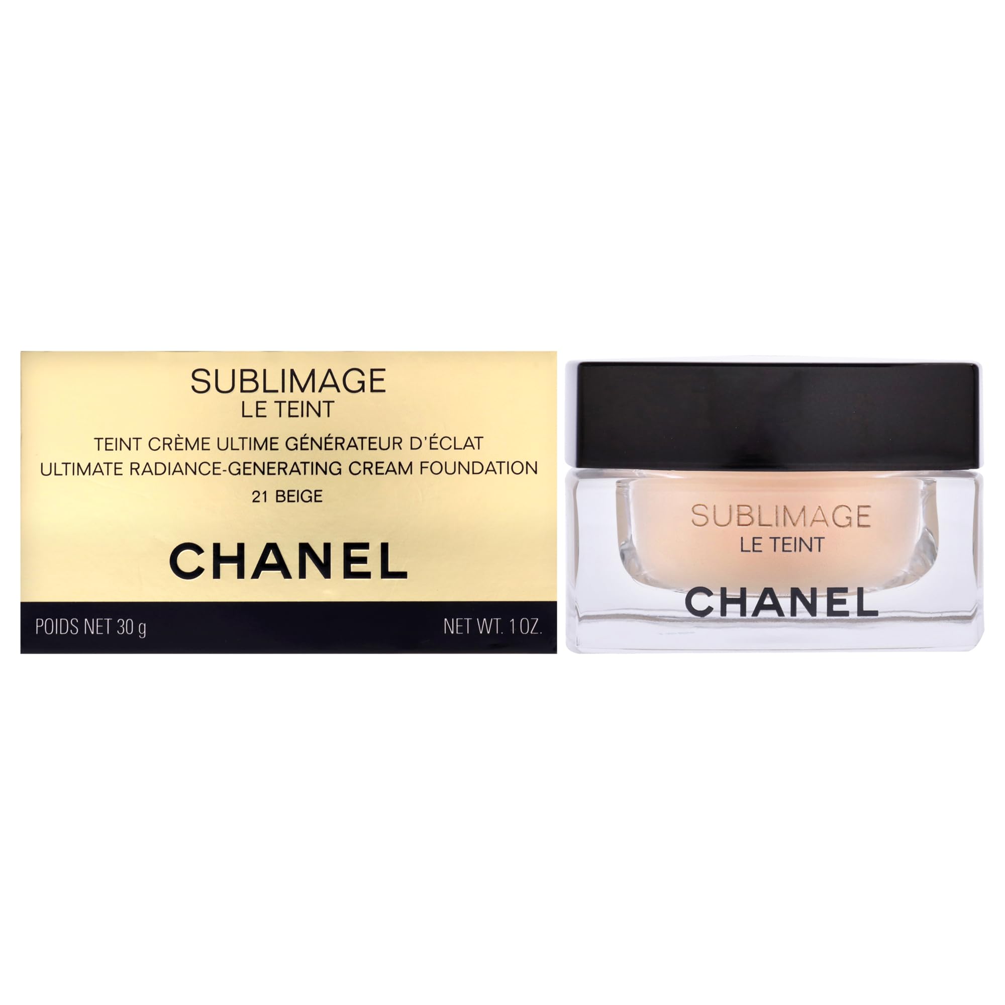 Sublimage Le Teint Ultimate Radiance-Generating Cream Foundation - 21 Beige by Chanel for Women - 1 oz Foundation