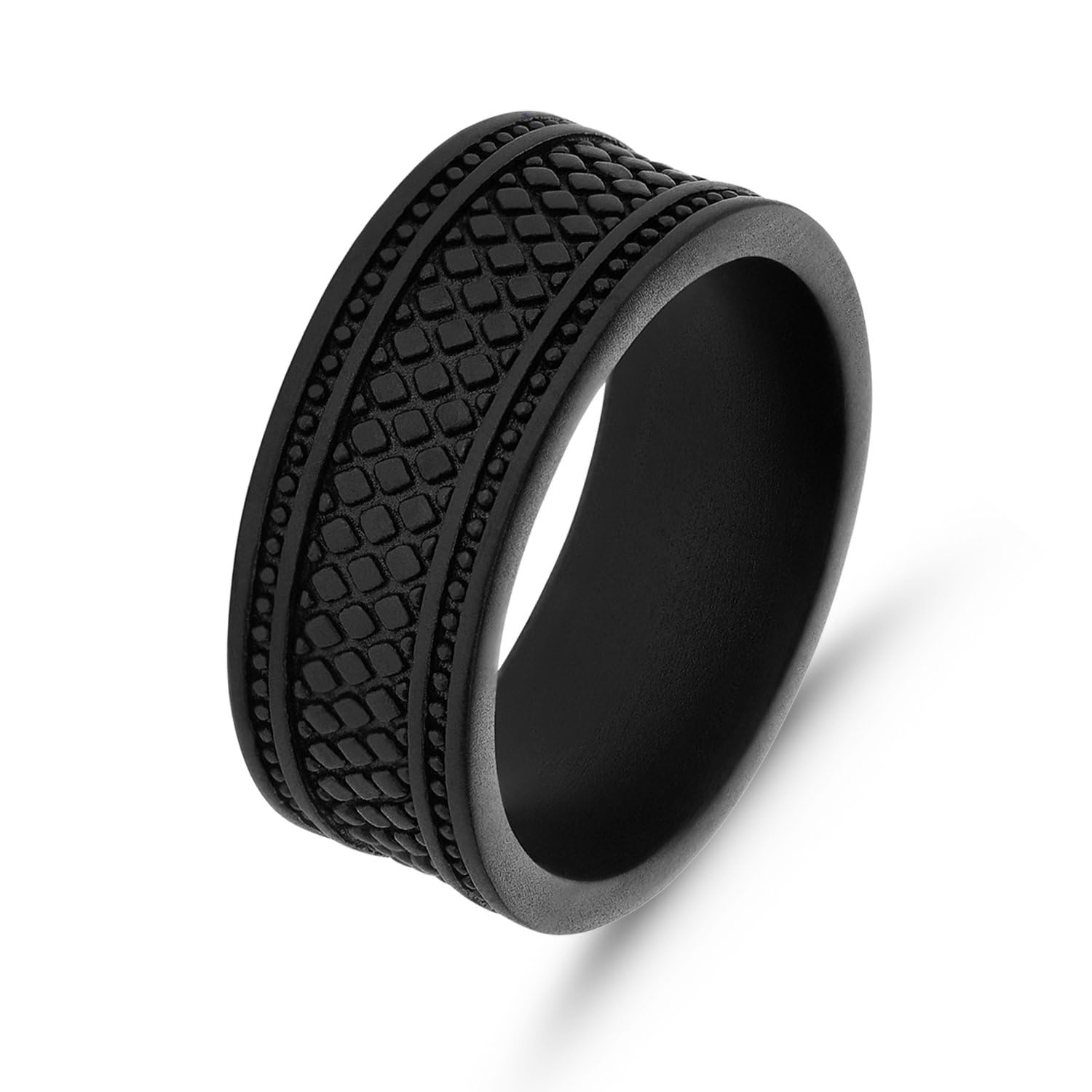 Lucardi - Herren Plattierter Ring - Schmuck - Geschenk Silber