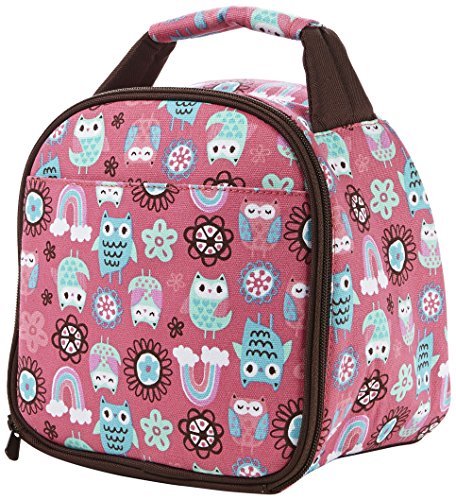 Fit & Fresh Gabby Insulated Lunch Bag with Zipper, Rainbow Owl