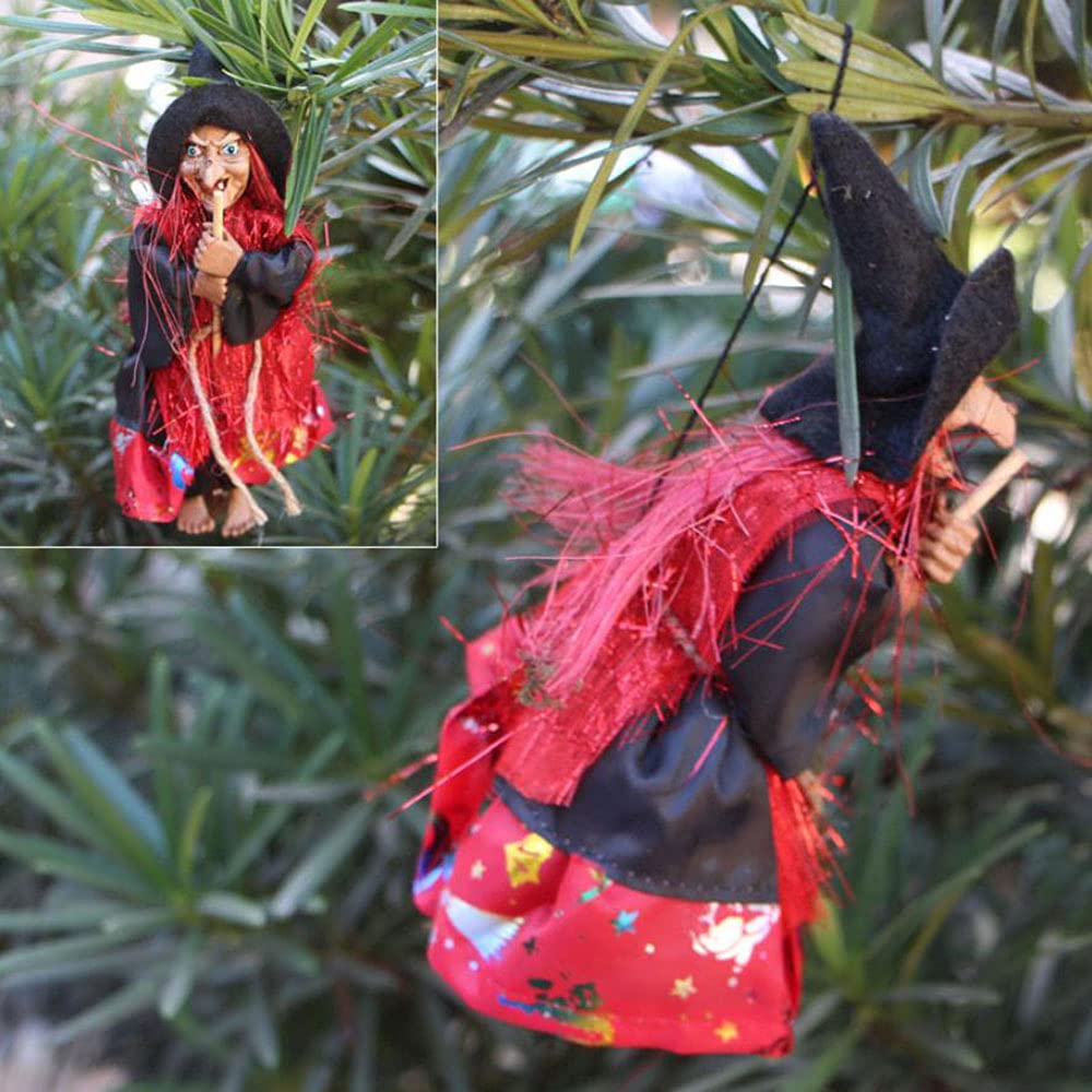 Ancsttu Halloween Hexe Puppe - Hängedekoration Für Fenster Und Garten