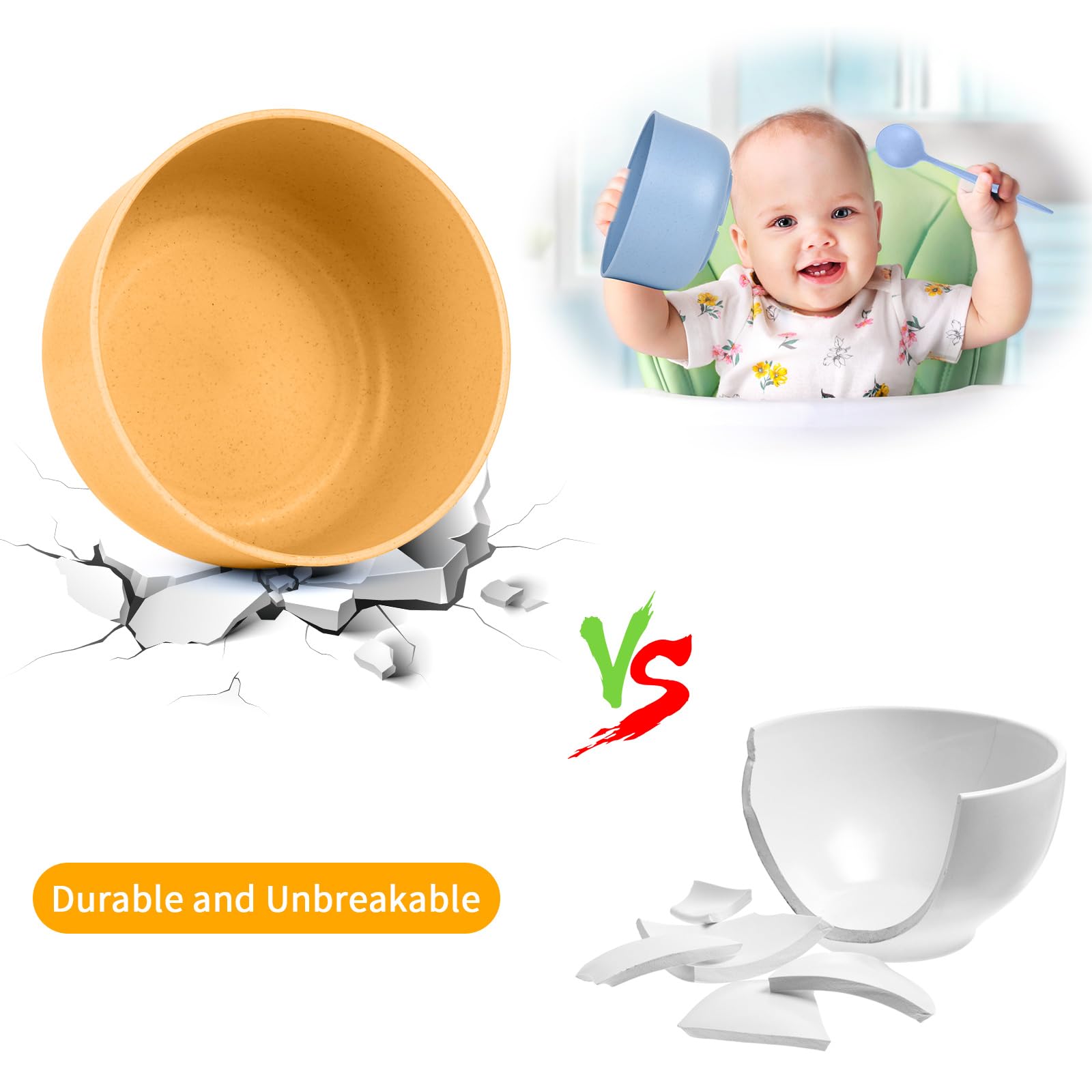 Czemo Set Piatti Campeggio 6 Persone, Set Stoviglie di Plastica Lavabili, Set Piatti e Posate per Campeggio, Stoviglie da Campeggio, Servizio di Piatti Colorati con Ciotole, Tazze, Forchette
