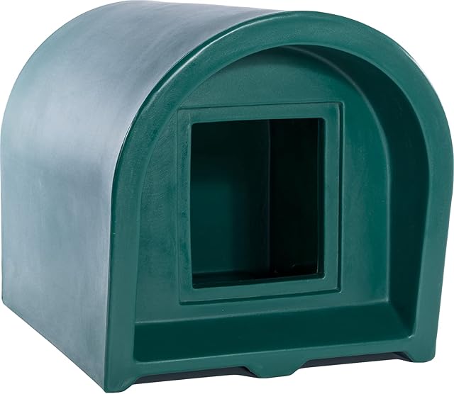 Kitty Cabin Outdoor Pet Shelter, Dark green