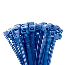 ERKO Fascette rilevabili Blu 200 x 3,6 mm 100 pezzi Fascette per contenitori da trasporto resistenti ai raggi UV, materiale contenente metallo, premium, UL 94-V2, poliammide 6,6