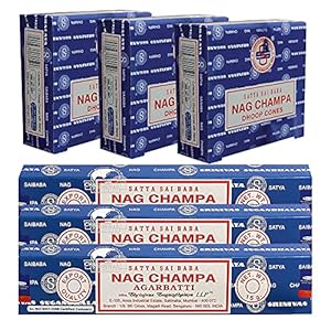Nag Champa Incense Sticks and Nagchampa Incense Cone Variety Pack Bundle Insence Sticks Insence Insense Insiensos