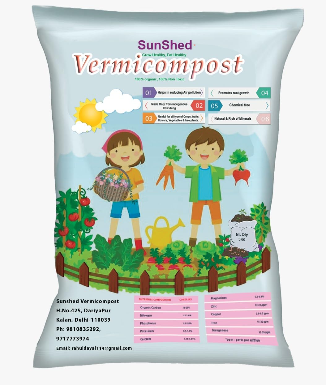 SUNSHED Vermicompost 5 kg - Premium Organic Soil Enrichment for Plant Growth & Robust Root Development, Ideal for All Plants, Fertilizer (B0DC44J25C) Amazon Price History, Amazon Price Tracker