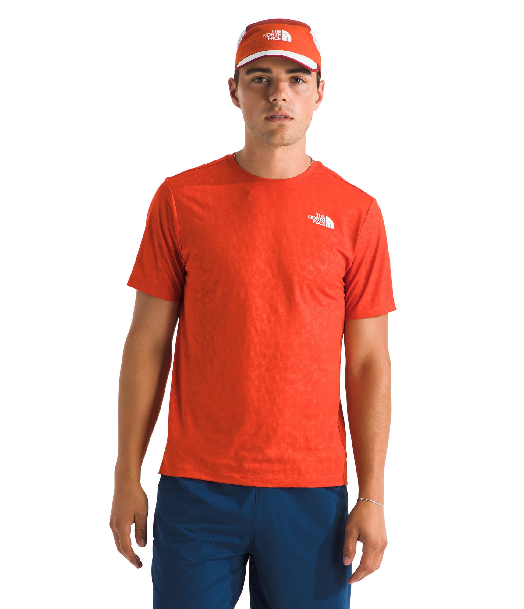 The North Face Men's 24/7 Pentadome Embossed Short Sleeve Tee - Regular Fit T-Shirt with Moisture-Wicking Flashdry Tech
