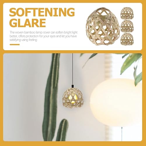 Miniatura 9 de Pantalla de luz de techo, 4 piezas, pantalla de lámpara de techo de estilo rústico, cubierta de lámpara de techo, cubierta de lámpara de mini globo,