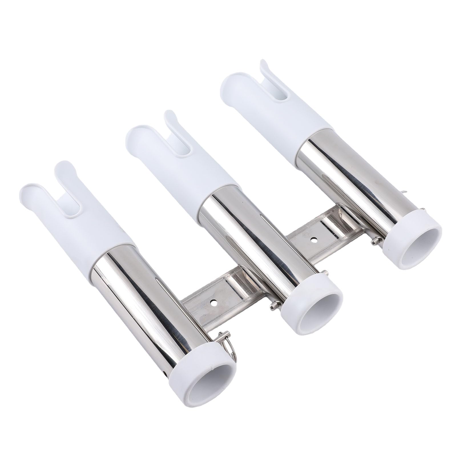 Portacanna da Pesca per Barche Tubo in Acciaio Inossidabile a 3 Maglie per Camion Yacht Marino con Custodia in PVC Antigraffio, Supporto per Asta a 3 Canne per Kayak da Pesca, Resistente