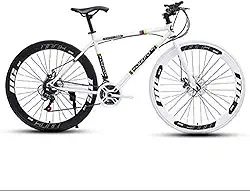 Bicicleta De Estrada Masculina E Feminina, Bicicletas De Estrada Para Adultos Com Estrutura De Aço Carbono De 24 Velocidades E 26 Polegadas, Corrida De Ciclismo Com Freio A Disco Duplo, Bicicleta