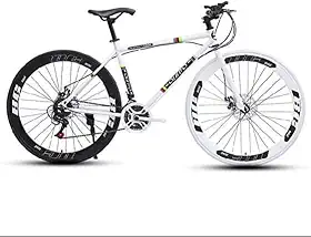 Bicicleta De Estrada Masculina E Feminina, Bicicletas De Estrada Para Adultos Com Estrutura De Aço Carbono De 24 Velocidades E 26 Polegadas, Corrida De Ciclismo Com Freio A Disco Duplo, Bicicleta