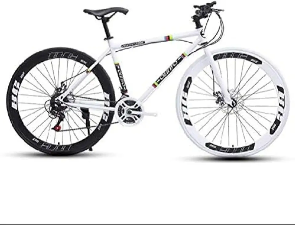 Bicicleta De Estrada Masculina E Feminina, Bicicletas De Estrada Para Adultos Com Estrutura De Aço Carbono De 24 Velocidades E 26 Polegadas, Corrida De Ciclismo Com Freio A Disco Duplo, Bicicleta