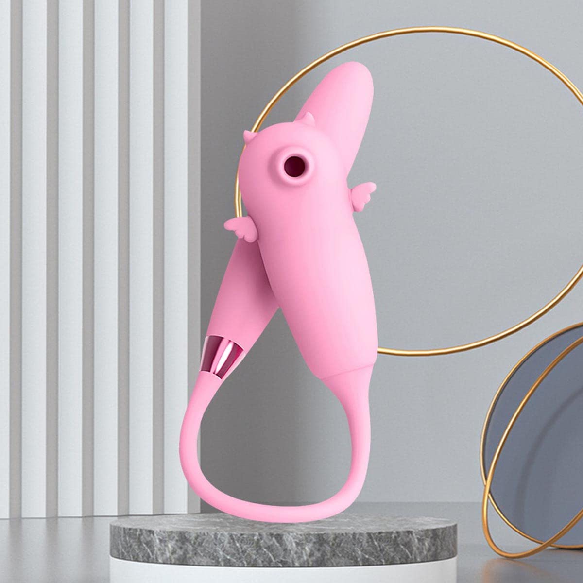 Vibratori Giocattoli per Donna, Vibratore Sessuale Spinta Capezzolo Stimolatore Clitorideo Giocattoli, Riscaldamento Intelligente 9 Frequenza Succhiamento e 6 Velocità Modalità Pink