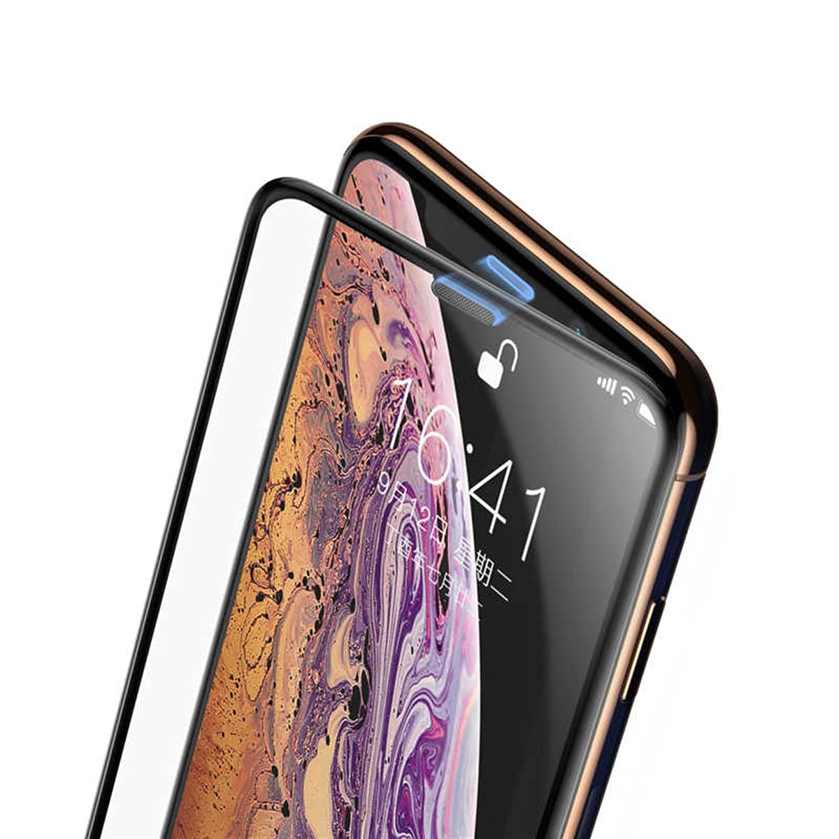 Zore Apple ile uyumlu iPhone 11 Pro Anti-Dust Temperli Ekran Koruyucu Siyah