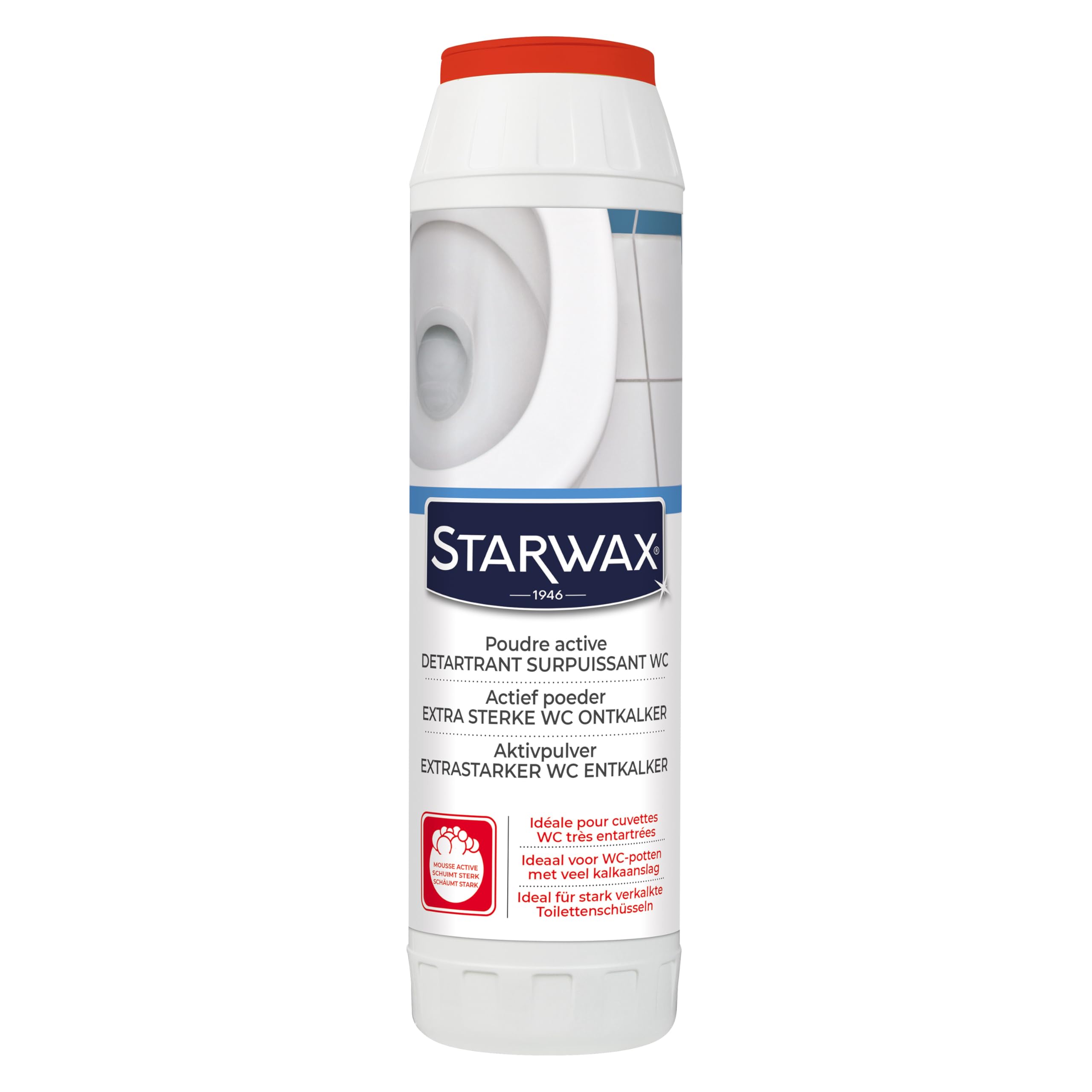 STARWAX - Poudre Détartrante WC 1KG - Cas Extrêmes - Spécial Trainées Tenaces - Action Rapide - Renove Parois et Fonds d