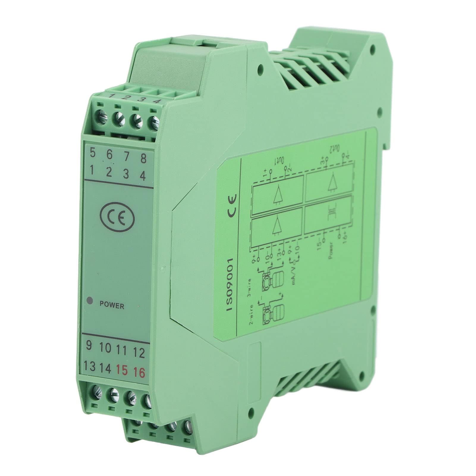Aislador de Señal de Corriente 4-20mA a 0-5V DC 24V, Transmisor Aislador y Convertidor de Señal para PLC, Módulo GLG (Una entrada y dos salidas 4-20mA a 4-20mA)