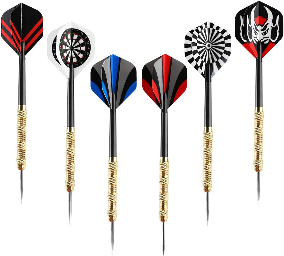 Accmor Steel Tip Darts, Professional Metal Darts, Darts Metal Tip Set, Metal Darts for Dartboard,18 pcs