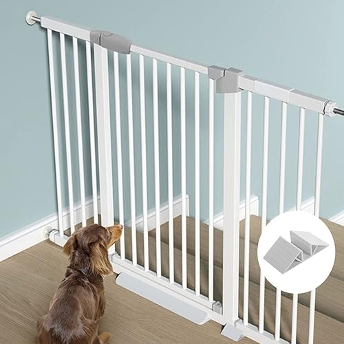 Miniatura 6 de 6 pies de soporte para puerta de aislamiento de puerta de mascotas, refuerzo triangular de plástico, panel de valla de puerta de perro de pie para