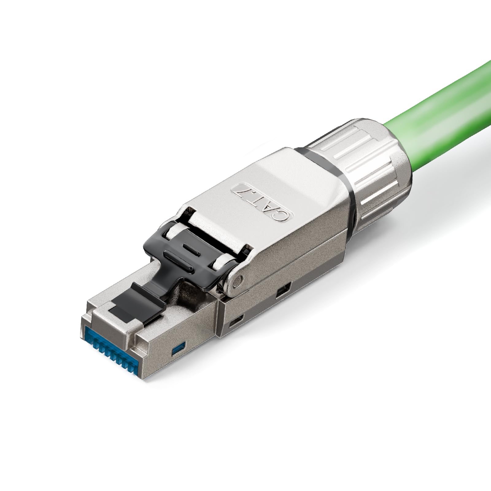 LEENUE Lan Stecker Cat 7 Werkzeuglos, 10 Gbit/s 600 MHz, Vergoldet RJ45 Stecker Werkzeuglos POE für Cat7 Cat6A Verlegekabel, Geschirmt netzwerkstecker cat7 werkzeuglos, Wiederverwendbar, 1 Stück
