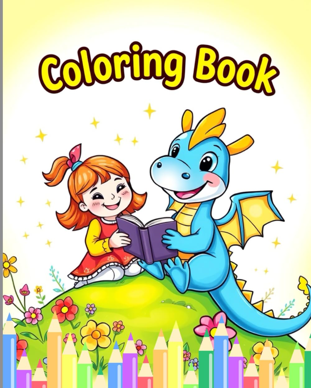 Coloring book: Coloring book with little stories