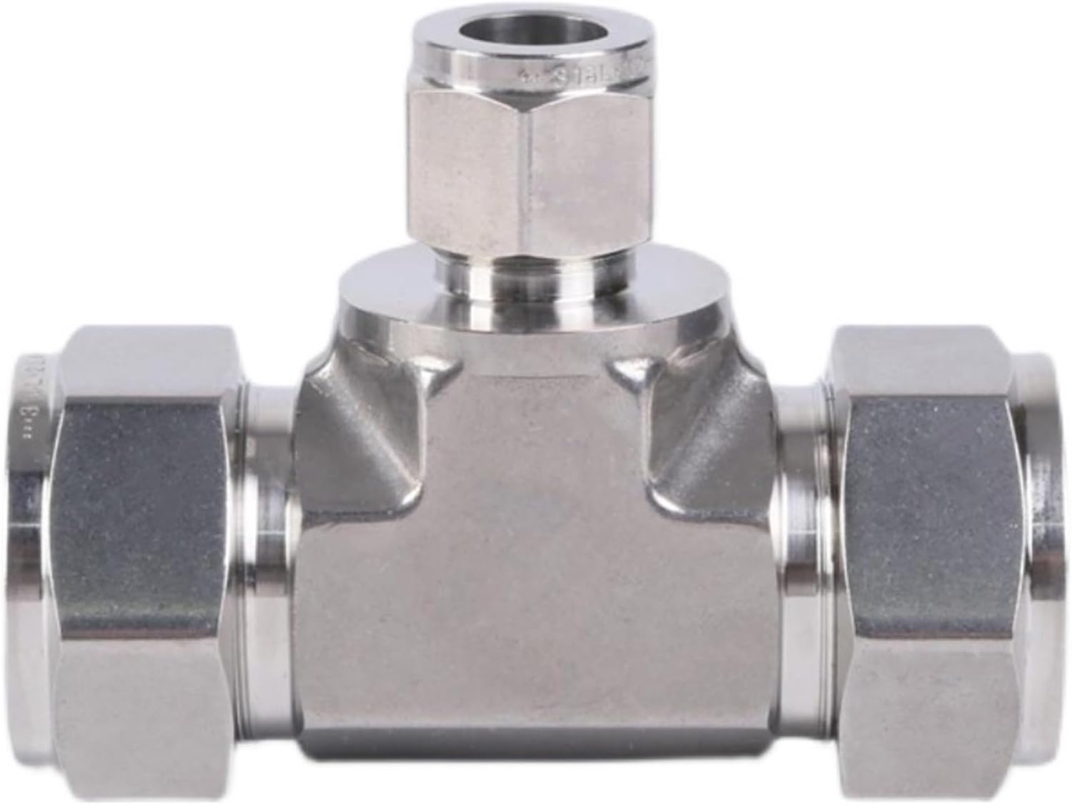 Tee 3 Ways Reducer 1/16"-1" 3-25mm Tube OD Compression Union SUS316L Stainless Coupler Pipe Fitting Connector With UNF Nut Lock(DN15)
