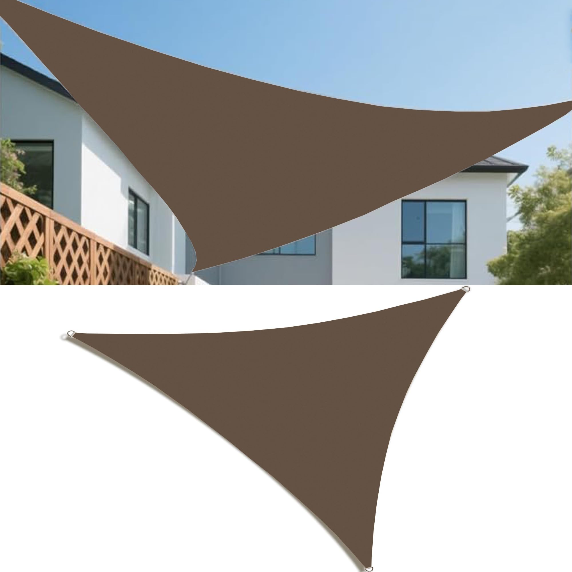 sonnensegel dreieck 2x3m 3.2x3.2x3.2M Wasserdicht Dreieckig Segeltuch Nach Mass Markisenstoffe Viele Größe Farben Balkon Sonnenschutz inkl Befestigungsseile UV-Schutz Wetterfest für Garten Terrasse Braun Gears 5: Is the Shop By Color Size:700x25