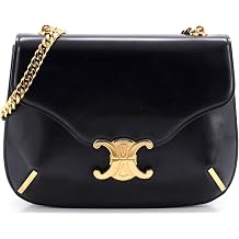 Pre-Loved Besace Triomphe Shoulder Bag Smooth Calfskin Small, Black