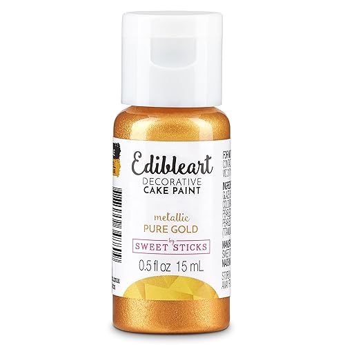 Miniatura 10 de Sweet Sticks - Pintura decorativa y comestible para pasteles, 0.5 onzas(15 mililitros), color metálico