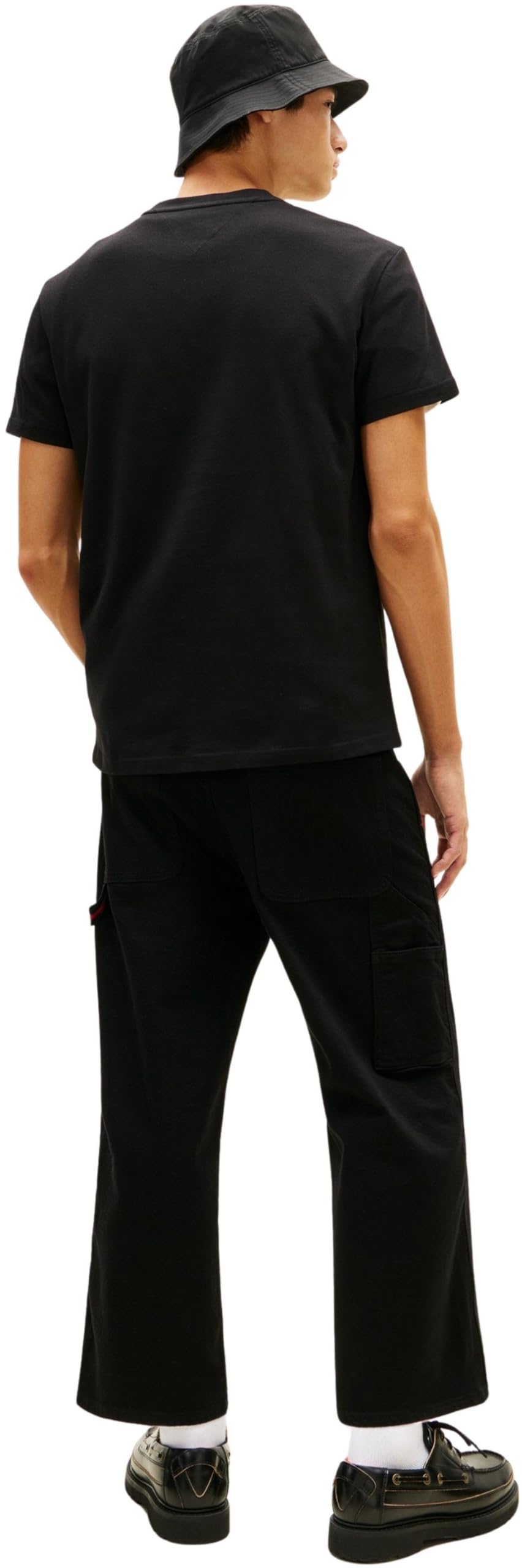 Tommy Jeans Herren T-Shirt Kurzarm Vintage mit Rundhalsausschnitt, Schwarz (Black), S – Ansicht 2