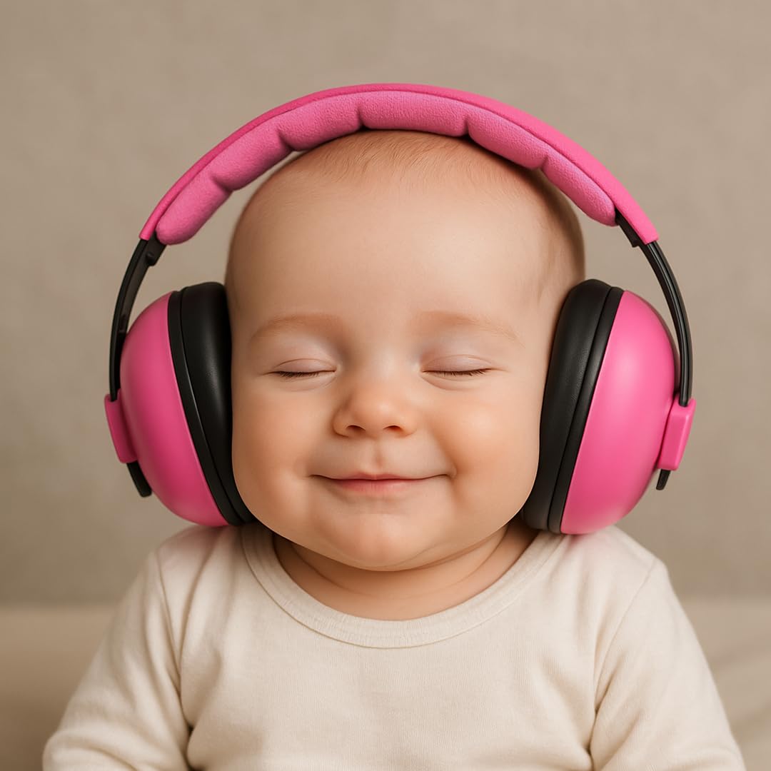 ESTRO Cuffie Neonato Antirumore Insonorizzate - Cuffie Antirumore Bambini Protezione Acustica Bambini Protezione dell’Udito Neonato EM1