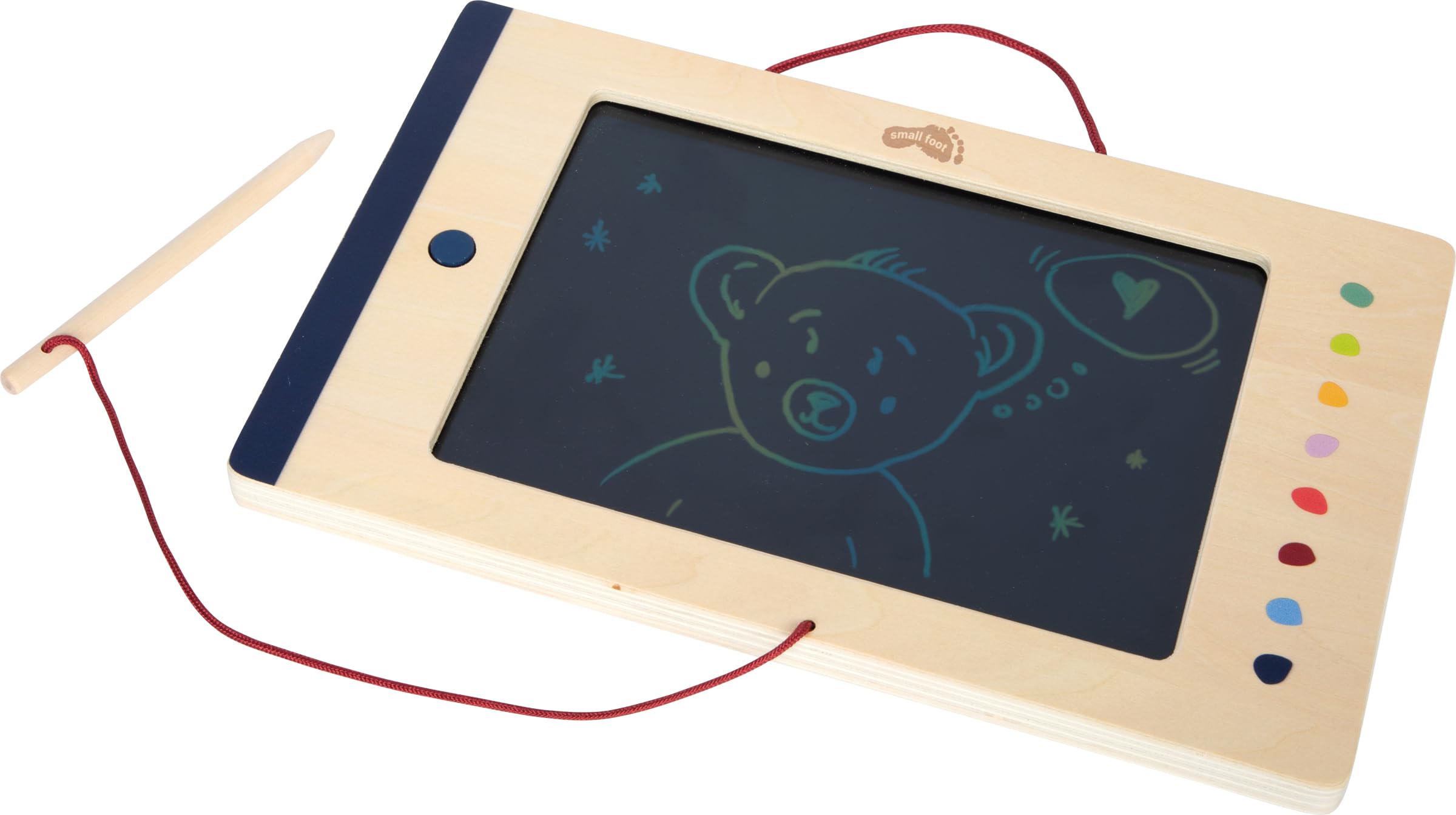 small Foot LCD Schreib- und Maltafel „Educate“, elektronische Schreibtafel mit Farbdisplay, für Kinder ab 2 Jahren, 12783
