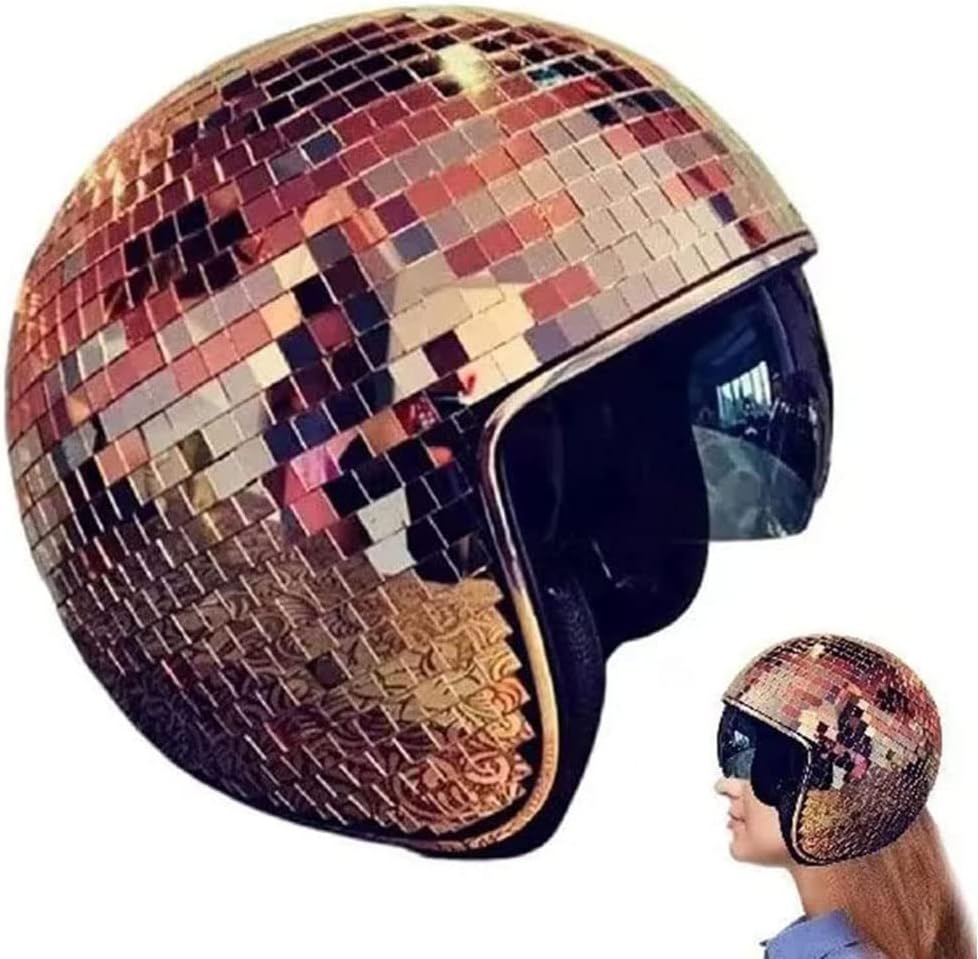 glitter motorcycle half helmet Custom Bling Black Rhinestones DOT Approved wit The Bling Lab Patented Cover Catcher to allow for Multiple Helmet Covers to be worn with easy on off Glossy Metallic Maroon Harley Davidson