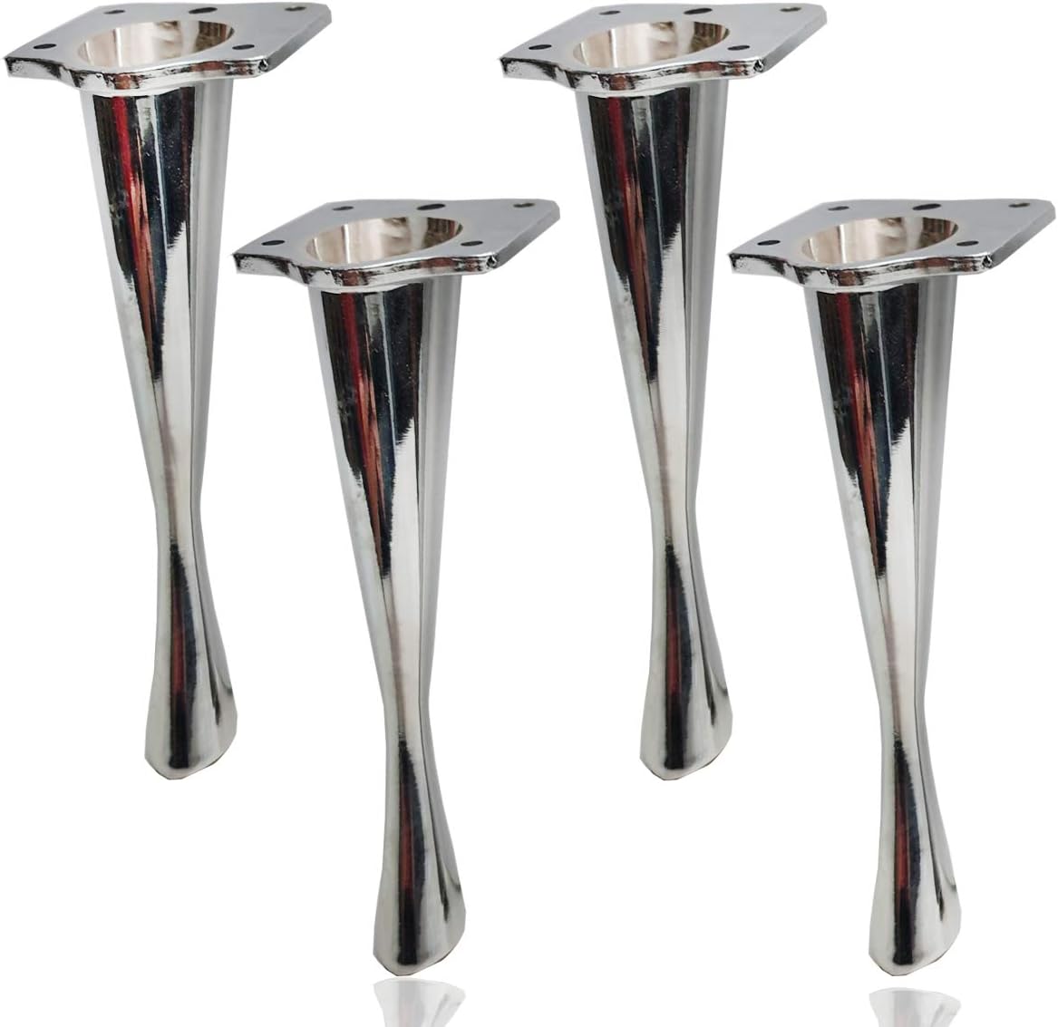 Silverstone Metal Replacement Furniture Legs, 7 Inch Chrome Furniture