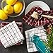 DII Basic Terry Collection Windowpane Dishcloth Set, 12x12, Wine, 6 Piece