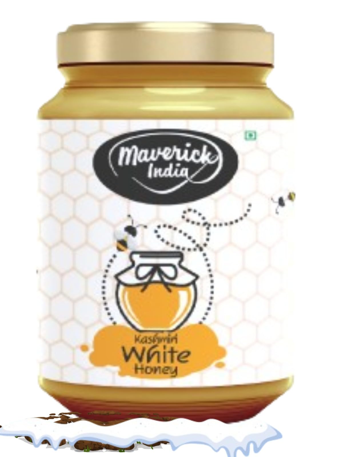Maverick India Wellness In Every Drop: Maverick Kashmiri White Honey's Natural Affinity|Pure Honey Without Sugar|Pure Honey|Raw Organic Honey|Sugar Free Honey|Organic Honey Raw Unprocessed.