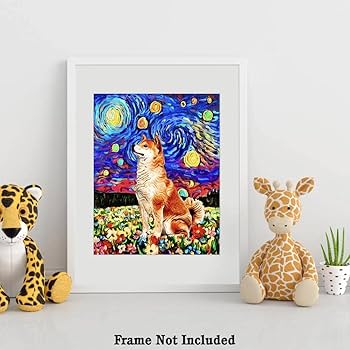 絵画 BP Best Family Amazon.co.jp: Bestbuddy Pet 11X14 フレームなし 星月夜