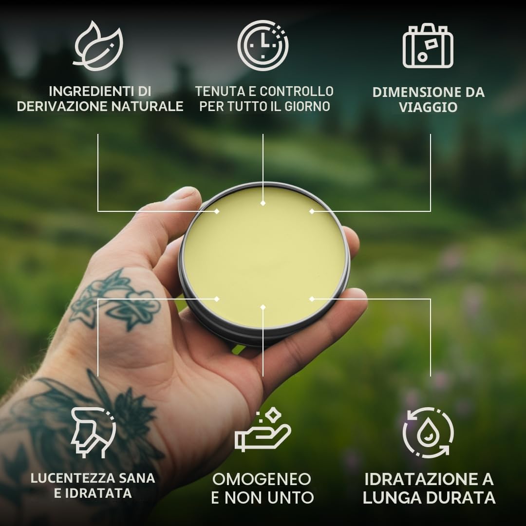 Striking Viking Balsamo per Barba da Uomo - Profumo di Sandalo, 2 Once (59,15 g) - Balsamo Condizionante per Barba Senza Risciacquo e Styling - Realizzato con Oli di Argan e Jojoba di Derivazione