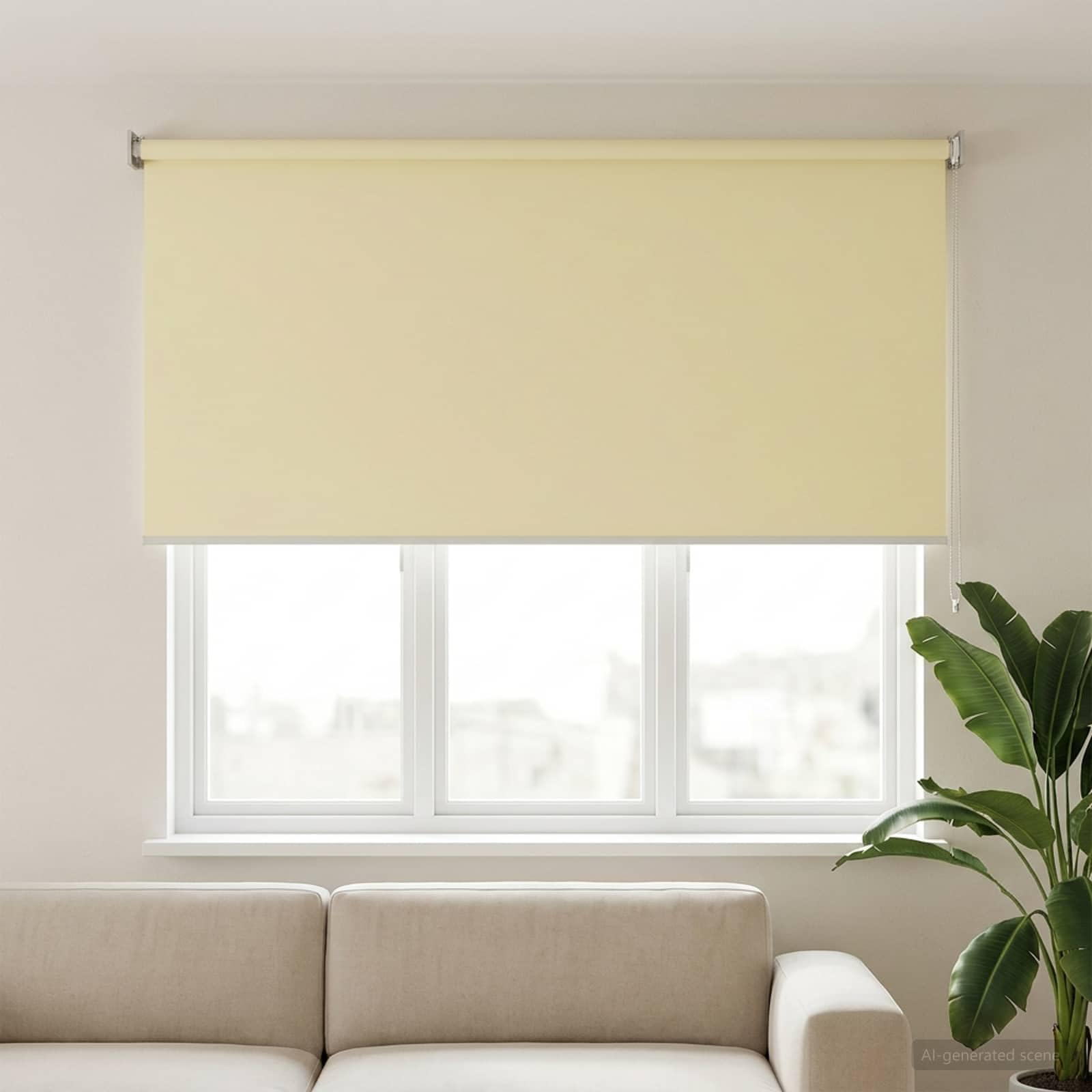 Tenda a rullo, protezione solare, 200 x 140 cm, in poliestere | Efficace protezione dagli sguardi indiscreti e dal calore per soggiorno e giardino d'inverno. Montaggio flessibile a parete o