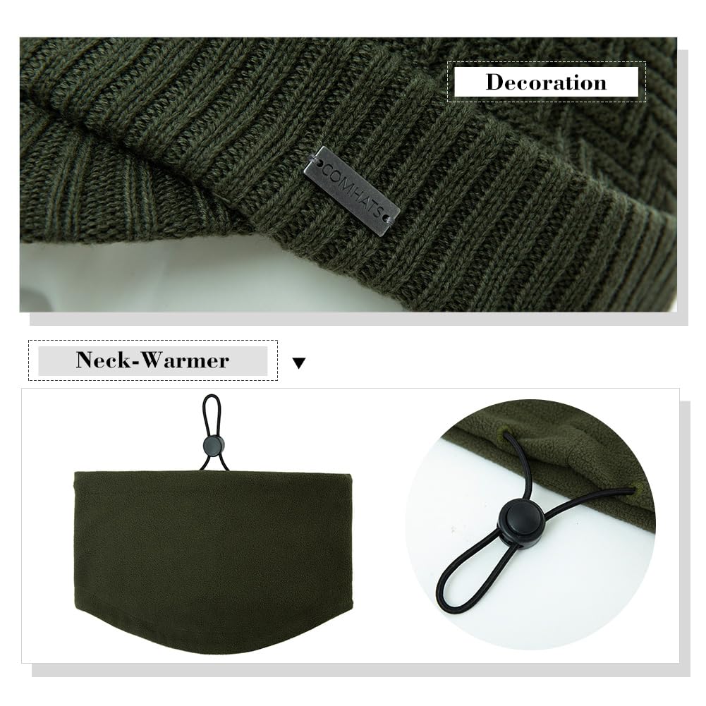 SIGGI - Gorro con visera para invierno, de lana, unisex, multicolor, 56 - 61 cm
